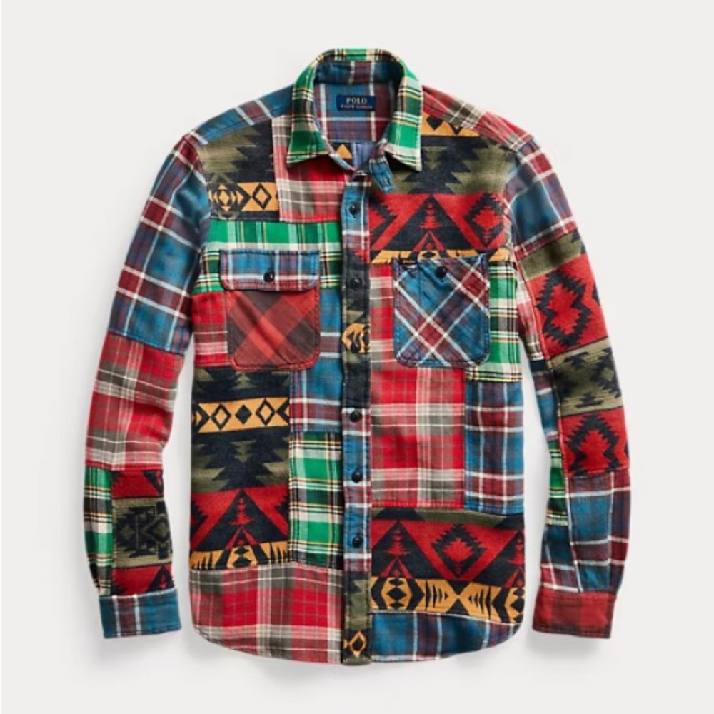 EUC Ralph Lauren Colorful Southwest Americana Casual Button Down Shirt